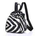Petit sac à dos femme motif zèbre en polyester