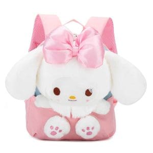 Sac à dos mignon avec peluche intégrée de petit lapin pour petites filles